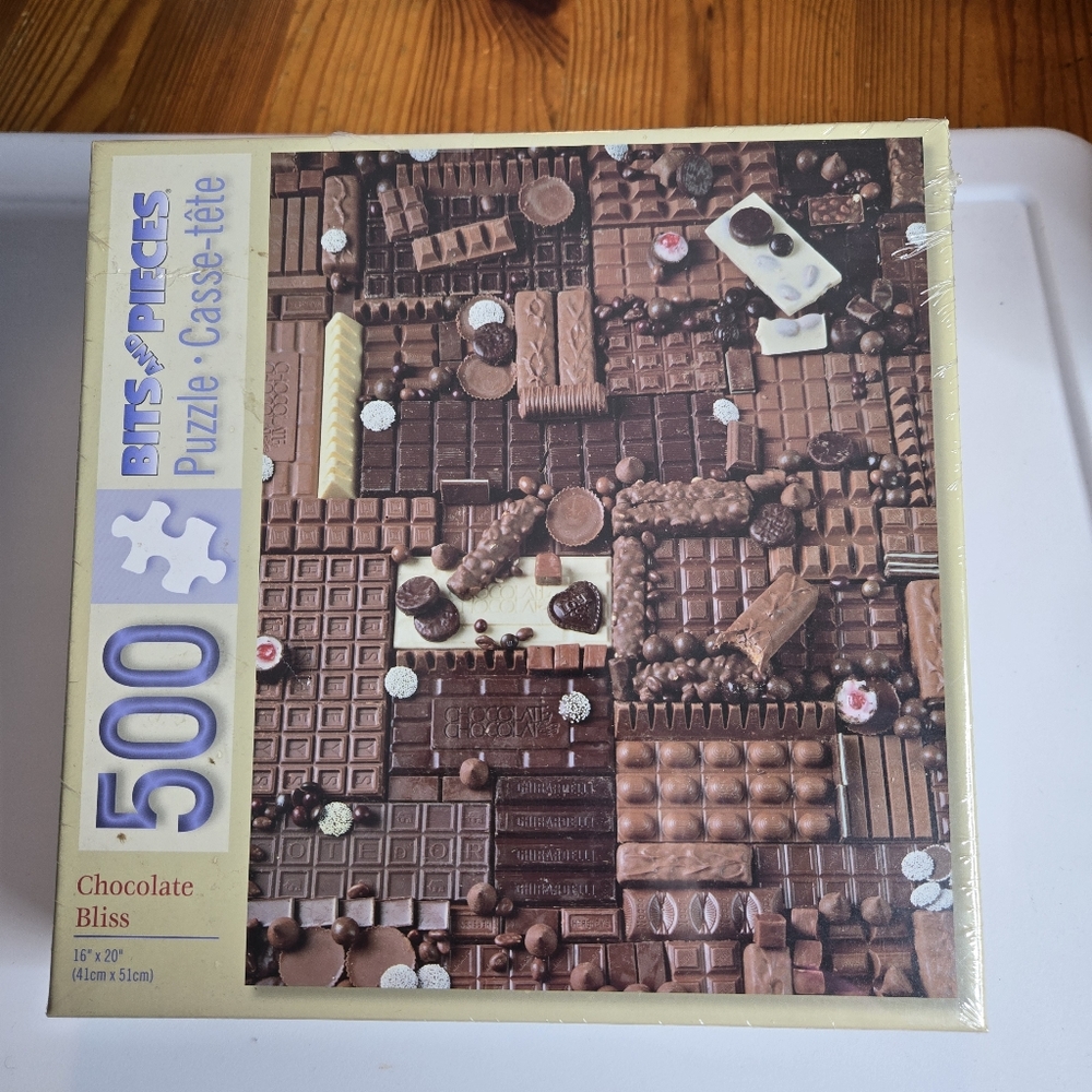 Bits and Pieces CHOCOLATE BLISS 500 Piece Jigsaw Puzzle SEALED 16x20 Age 13+